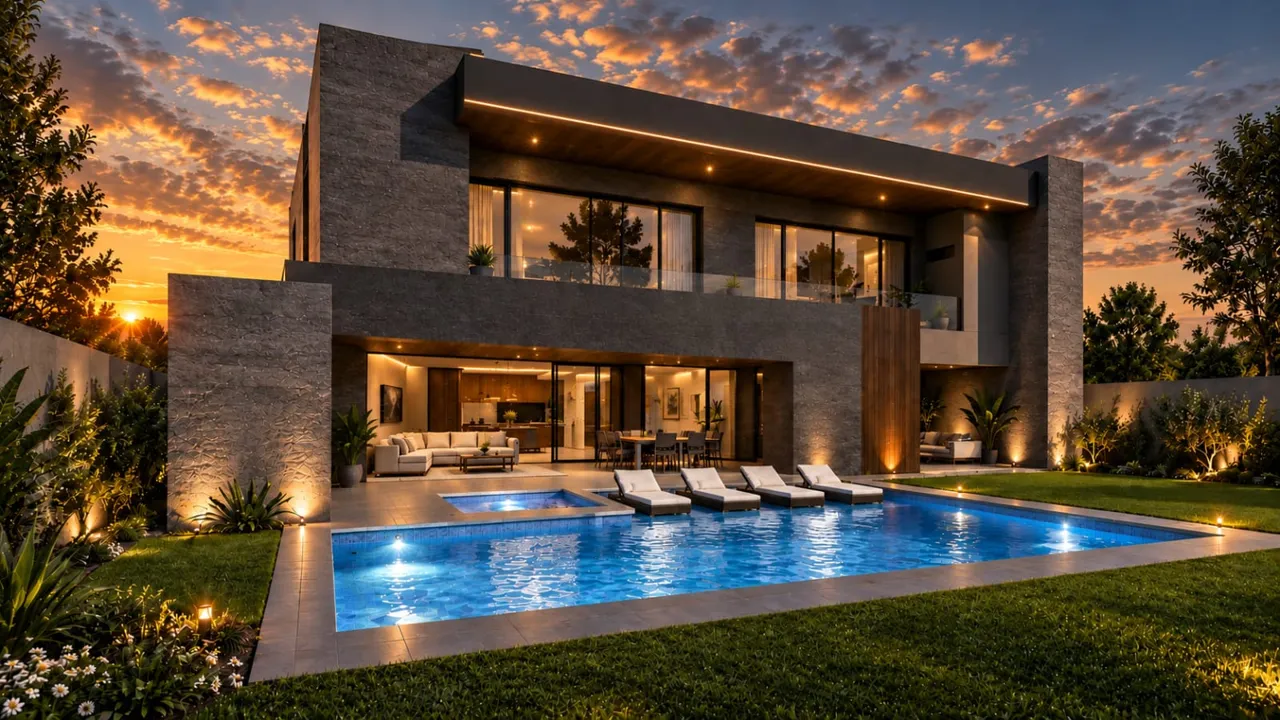 Fachada principal de la residencia Los Encinos de San Agustín 2 — Lote 39